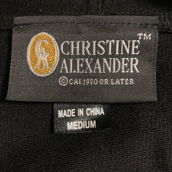 Christine Alexander Black Hoodie with Swarovski Crystals Full Zip, sz. Medium - Picture 4 of 14